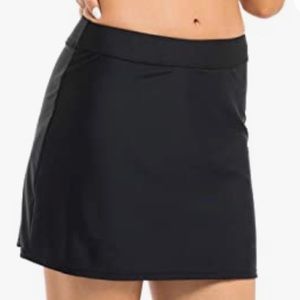 Hilor Womens Bikini Bottom Sz 10 High Waist Skort